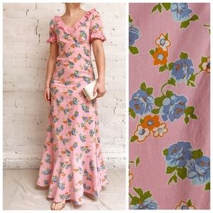 Floral Pink Maxi Dress